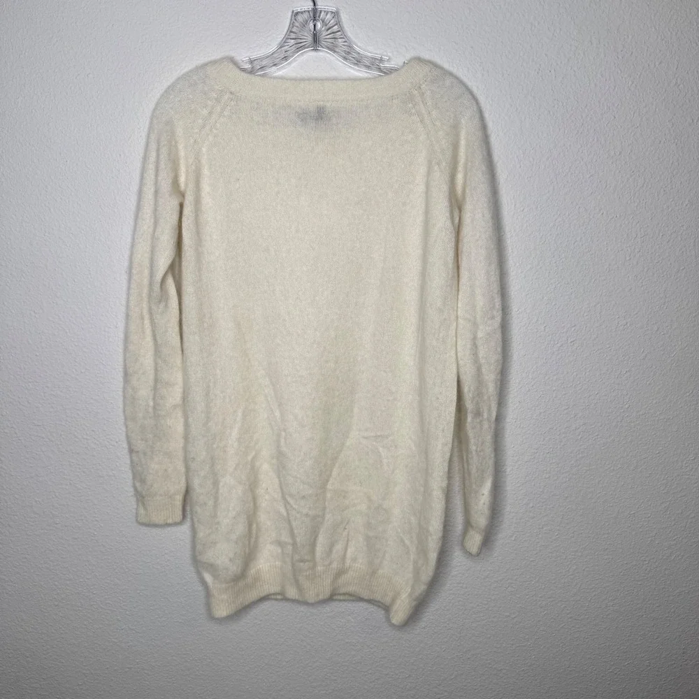 PORTOLANO 100% Cashmere Cream Pullover Sweater‎ Long Sleeve Women's Size M